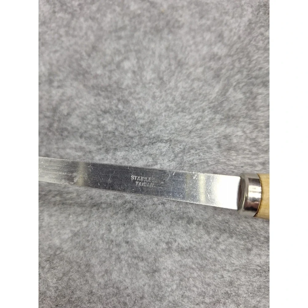 Vintage Spatula Turner Stainless Steel Wood Handle 13